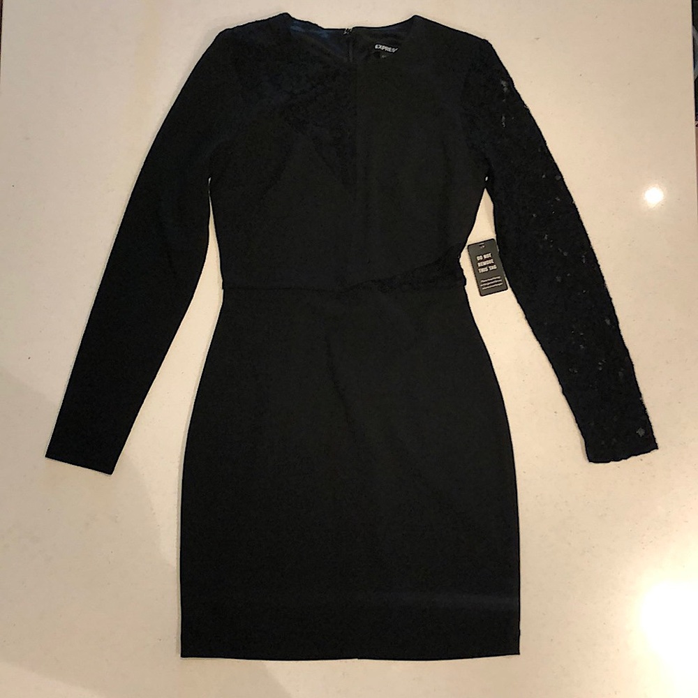Express Black Dress with Lace